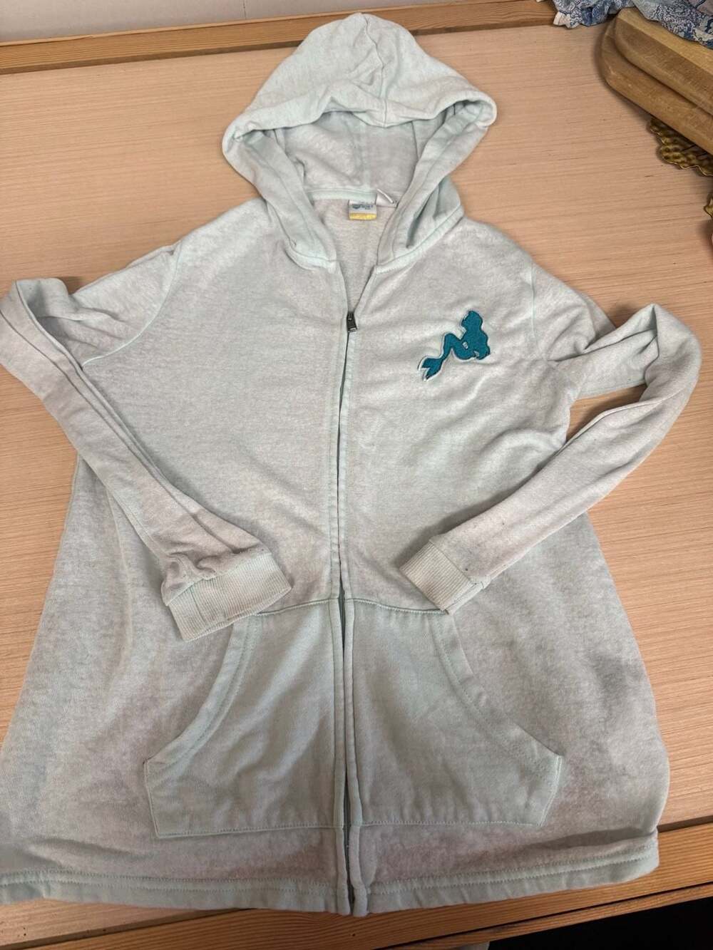 Disney Roxy Girl The Little Mermaid Ariel Zip-Up Hoodie Size 14/XL